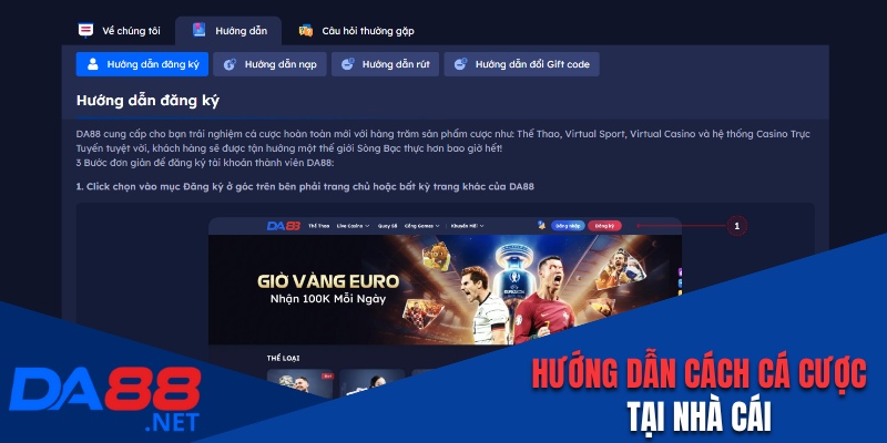 Cách tham gia cá cược đơn giản trên mọi thiết bị tại DA 88